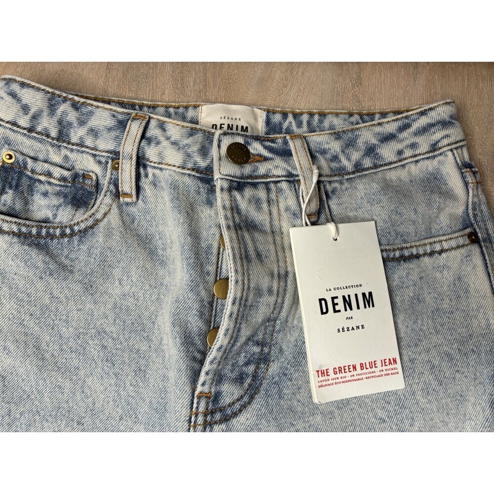 Sezane NWT Brut Sexy Tall Jeans in Edge Blue Light Wash Size 25 Organic Cotton - Picture 4 of 12